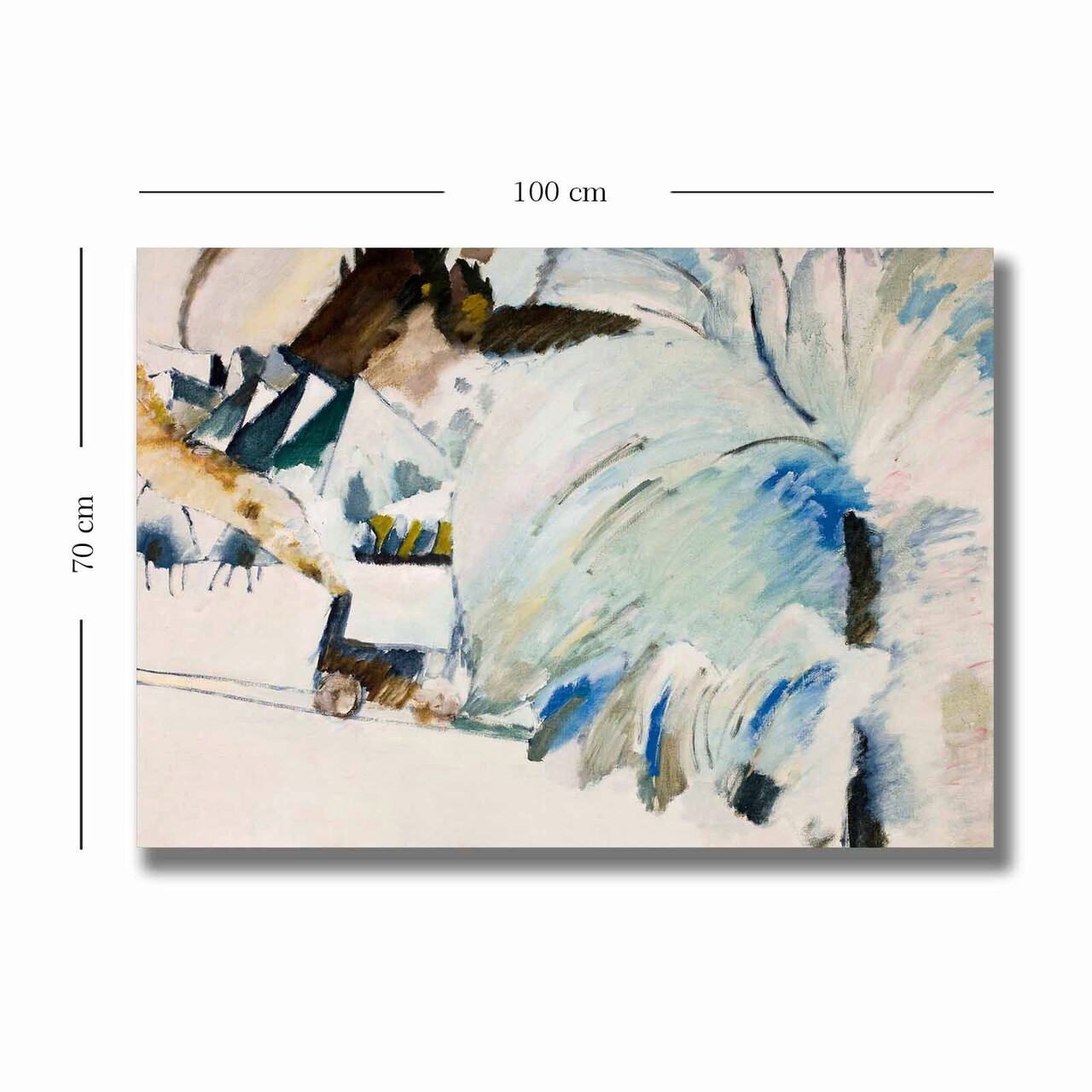 Tablou decorativ, 70100KANDINSKY021, Canvas, Lemn, Multicolor