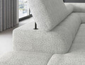 Coltar extensibil stanga 5 locuri ELTAP, LT-03ROY, Ferucce, 276x200x93 cm, lemn/poliester, gri deschis