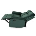 Canapea cu 2 locuri si cu 2 reclinere manuale, Louis XL, L.141 l.95 H.102, stofa, verde inchis