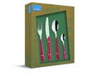Set tacamuri 24 piese, Amefa, Eclat Matt, inox, roz inchis