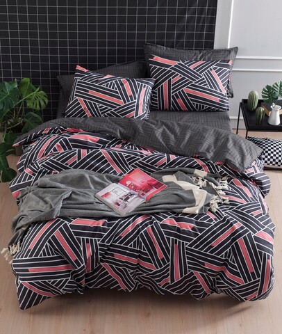 Lenjerie de pat dubla king size, mijolnir, magnolia 183mjr62603, 3 piese, bumbac ranforce, multicolor