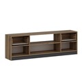 Comoda TV, Minerva, Elina, 180x57x35 cm, PAL, Nuc / Antracit