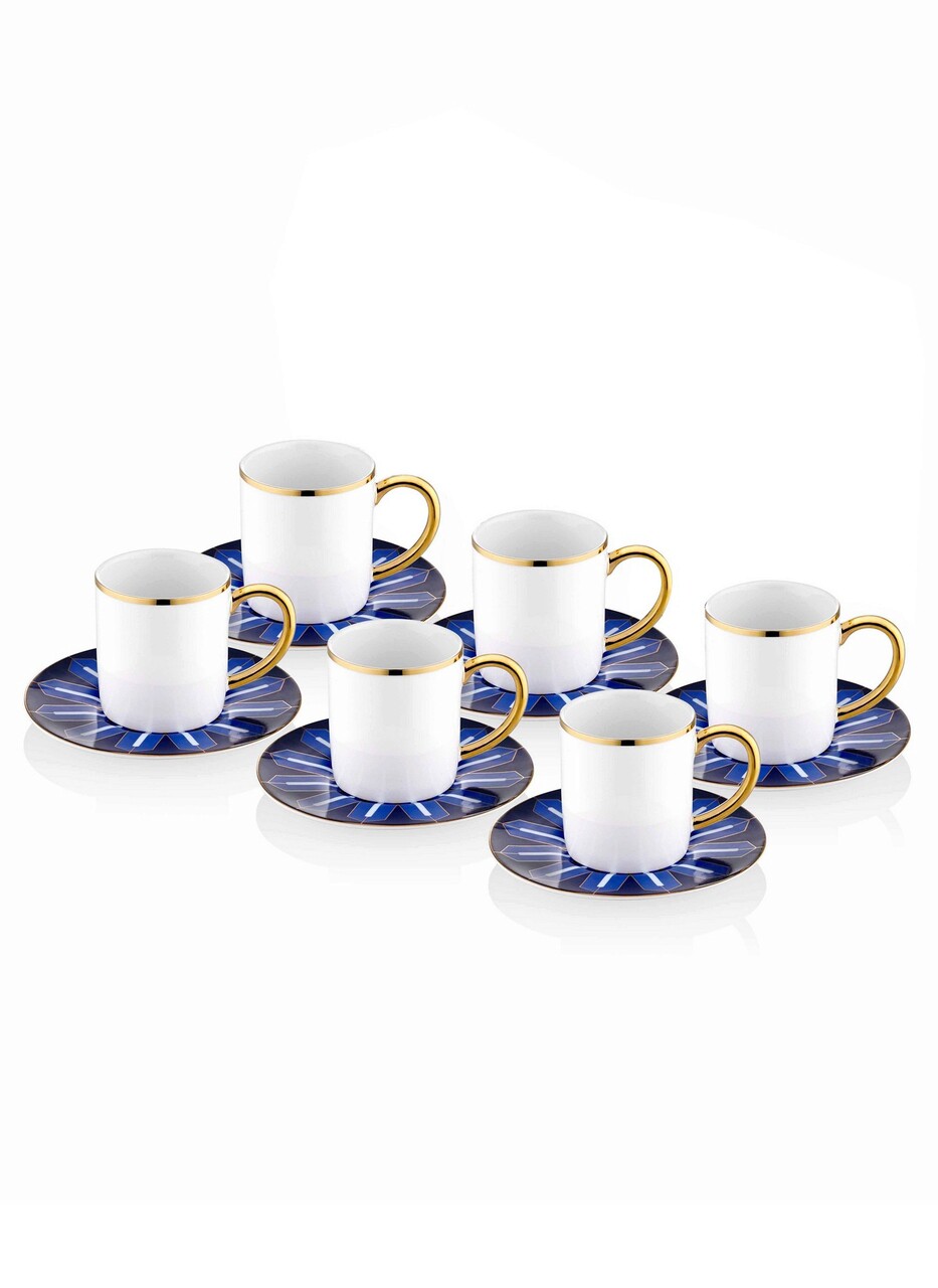 Set cesti de cafea, Mia, 742TMA7557, Sticla, Multicolor