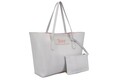 Geanta Juicy Couture 168, 45x13x30 cm, piele ecologica, gri/roz