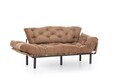 Canapea extensibila cu 3 locuri, Futon, 859FTN2868, Metal, Maro deschis