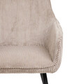 Scaun Satori Faso, Homla, 59x57x84 cm, MDF/metal/catifea din poliester, bej