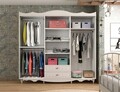 Dulap pentru haine, Rabi, Rb-049, 210x190x52 cm, Alb mat
