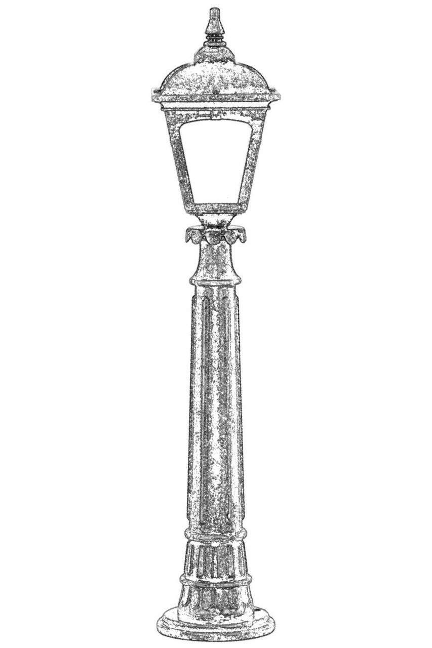 Lampadar de exterior, Avonni, 685AVN1234, Plastic ABS, Maro - 1 | YEO