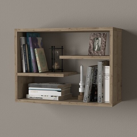 Raft pentru perete Tino, Tera Home, 60x19.5x44 cm, maro deschis