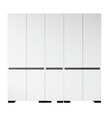 Dulap pentru haine, Hanah Home, Floransa 225, 225x210x52 cm, PAL, Alb / Antracit