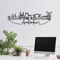 Decoratiune de perete, Amsterdam, Metal, Grosime: 2 mm, Negru