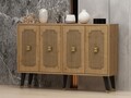 Consola, Odessa, Desarı, 120x80x30 cm, PAL, Stejar safir / Aur
