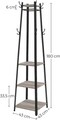 Cuier, Vasagle, 43 x 43 x 180 cm, PAL/otel, maro rustic