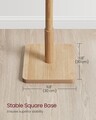 Cuier cu 8 agatatori Tree, Vasagle, 30x30x175 cm, lemn de arbore de cauciuc/MDF, natural