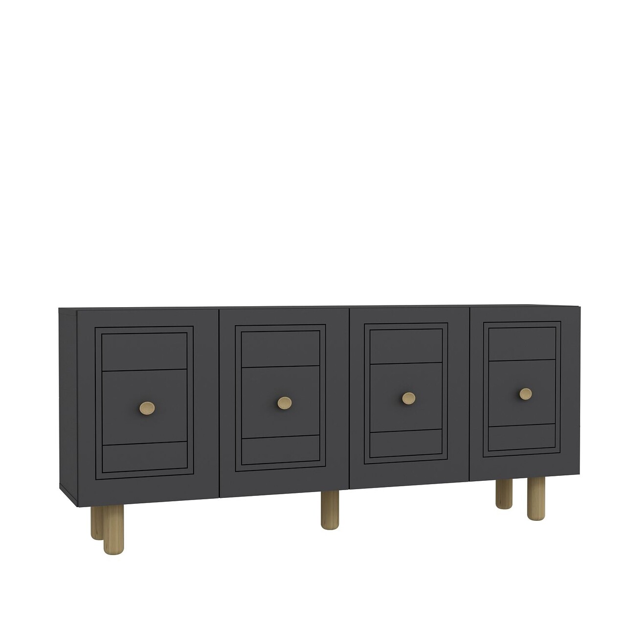 Consola, Hanah Home, Dario Bohem, 150x75x35 cm, PAL , Antracit - view 4