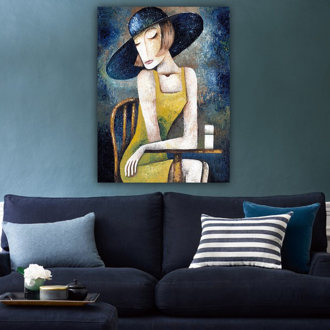 Tablou decorativ 60468271_70100 Cadru: 100% LEMN (grosime: 3 cm) Multicolor