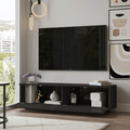 Comoda TV, Locelso, FN1, 140x38.2x35.5 cm, Negru