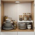 Organizator pentru frigider, Hermia, 734LRN1113, Dimensiuni: 23,5 x 37,5 x 18 cm (4 bucăți), Alb