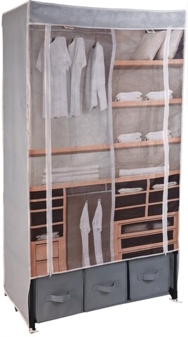 Dulap pentru haine Closet Design, 88x50x160 cm, multicolor