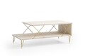 Masuta de cafea, Kalune Design, Loire, Travertin / Auriu