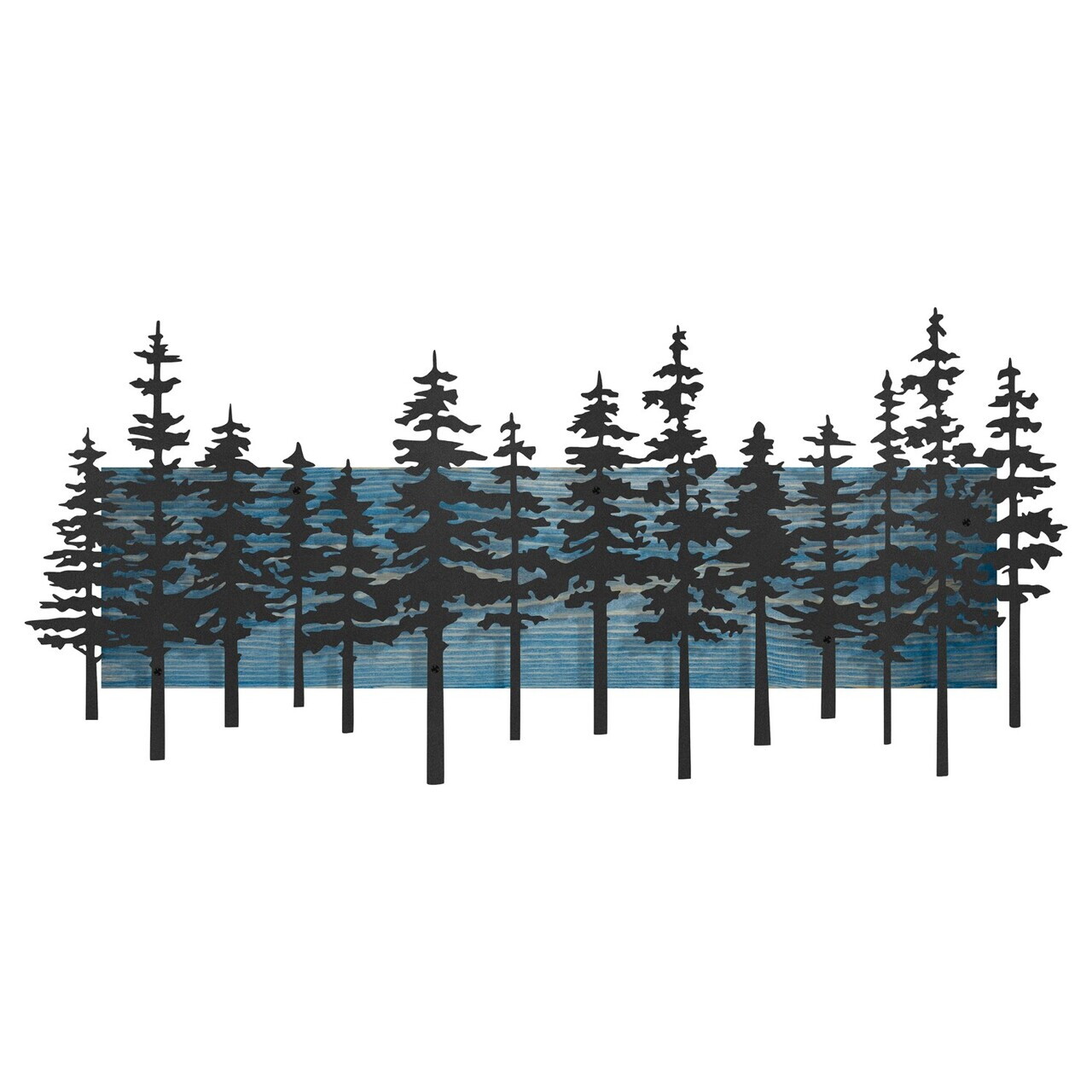 Decoratiune de perete, Nordic Pine, Cadru: Lemn (Grosime: 2 cm), Albastru/Negru — imaginea 7