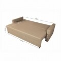 Canapea extensibila Firenze Cappuccino 218x85x85 cm + lada de depozitare