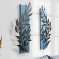 Decoratiune de perete, Olivia, Cadru: Lemn (Grosime: 2 cm), Albastru/Negru