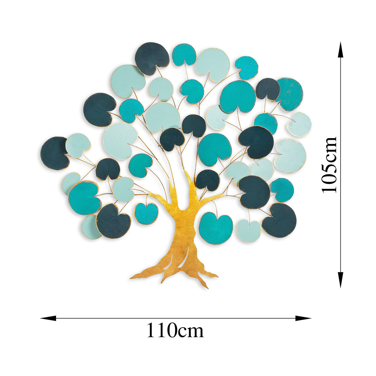 Decoratiune de perete, Lime Hazel, Metal, Dimensiune: 110 x 105 cm, Multicolor