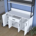 Dulap multifunctional, Rani, JE130, 120x183 cm, PAL, Alb