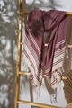 Prosop de plaja, PestemalLand, New Diamond, Bumbac;Poliester, Rosu claret