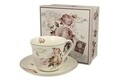 Ceasca cu farfurie Secession, Duo, 450 ml, portelan, multicolor