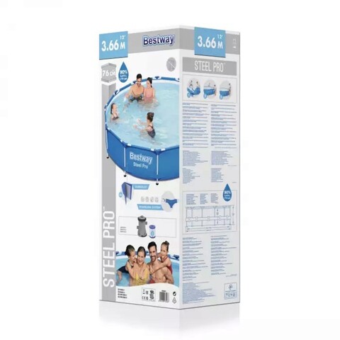 Piscina cu pompa de filtrare Bestway Steel Pro, 366x76 cm, PVC