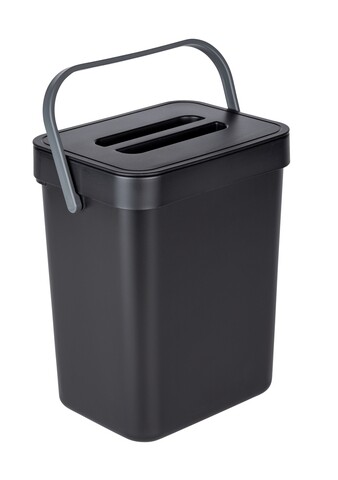 Cos de gunoi, wenko, tago, 5 l, 21 x 17 x 24.5 cm, polipropilena, negru