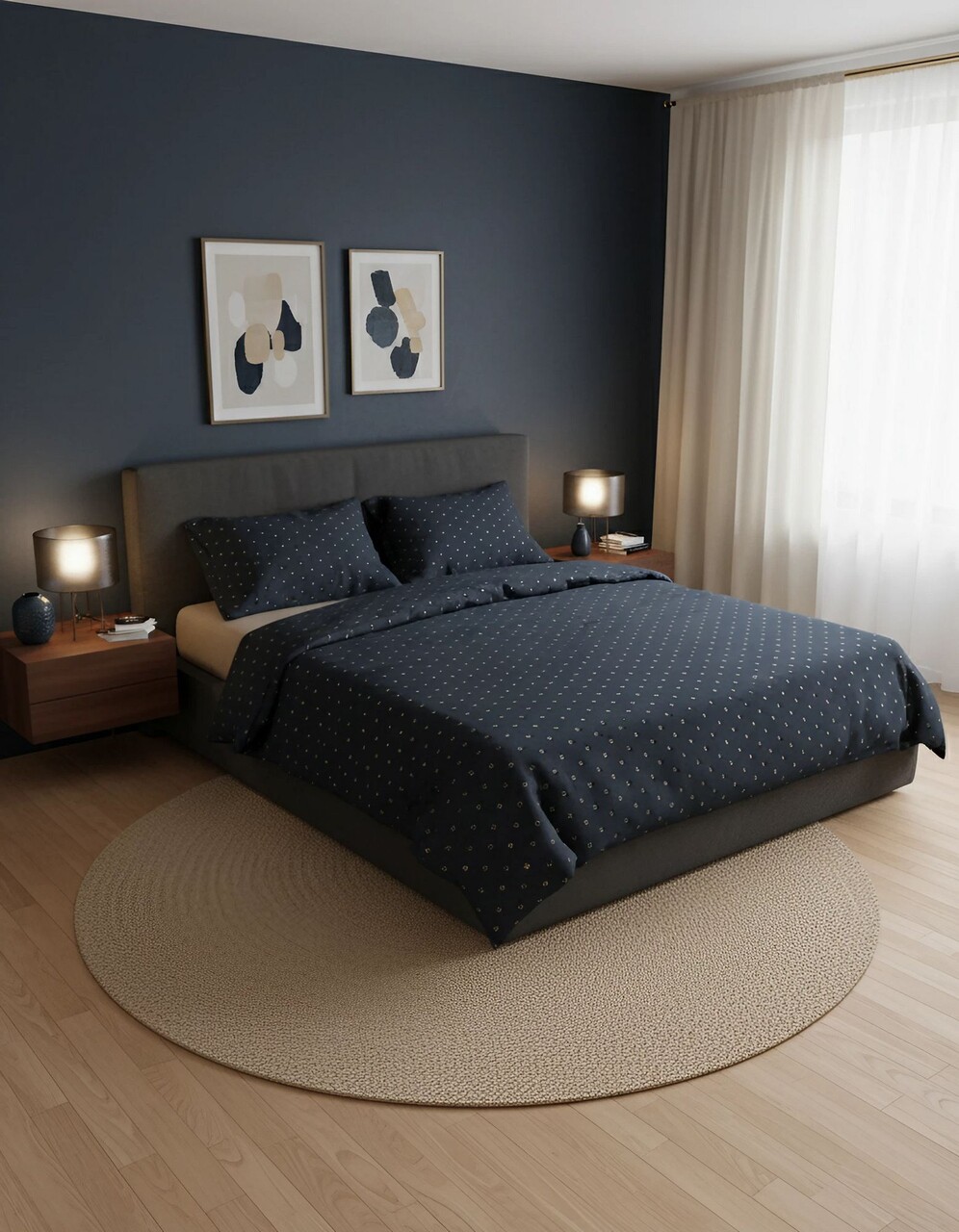 Lenjerie de pat pentru o persoana (FR) L'essentiel Maison Arlo Kombin Gri inchis