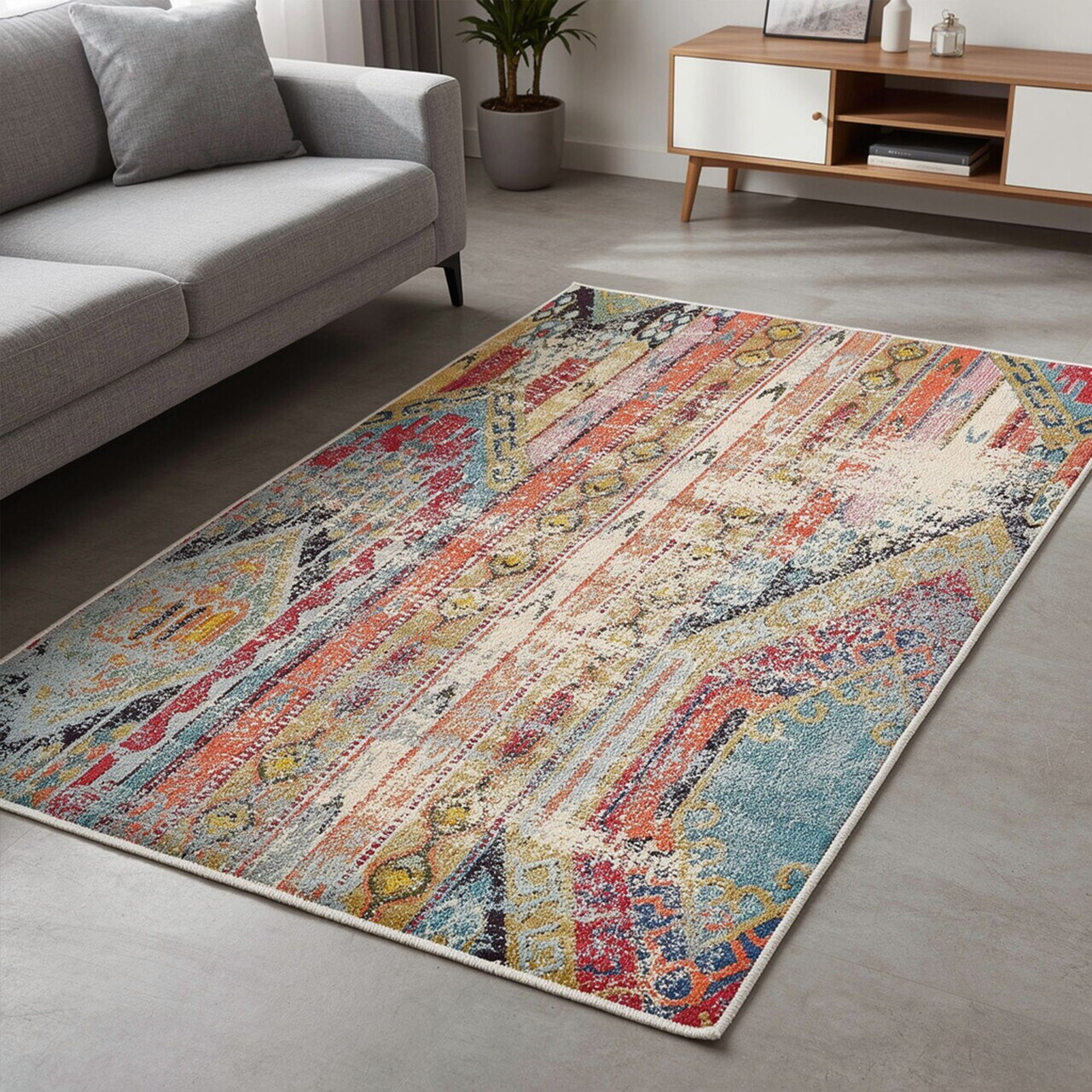 Covor Woopamuk276 80x300 cm BUMBAC/POLIESTER Multicolor
