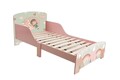 Pat pentru copii Pink Forest, U-grow, 143x92.5x60 cm, lemn, roz