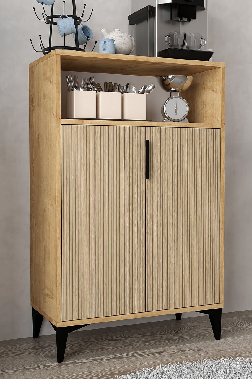 Dulap multifunctional, Hanah Home, Ada 1205, 72x114x36.5 cm, PAL, Maro — imaginea 4