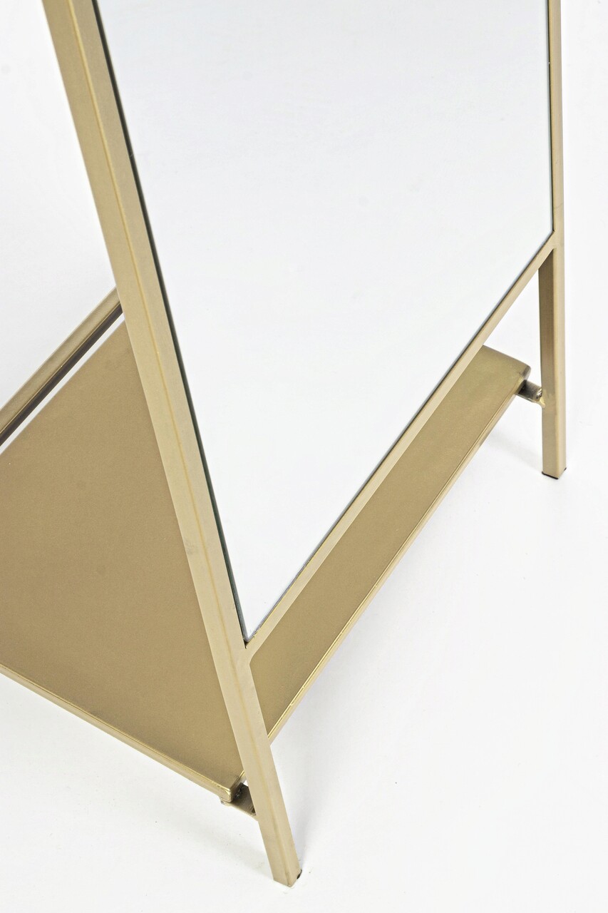 Oglinda de podea cu suport umerase Ekbal, Bizzotto, 46 x 181.5 cm, otel/sticla, auriu
