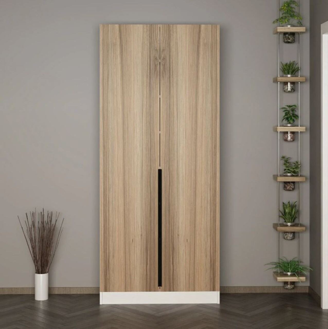 Cuier de perete, Minerva, Noah, 90x210x35 cm, PAL, Maro - 1 | YEO