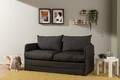 Canapea extensibilă cu 2 locuri, Futon, 859FTN2889, Metal , Gri inchis