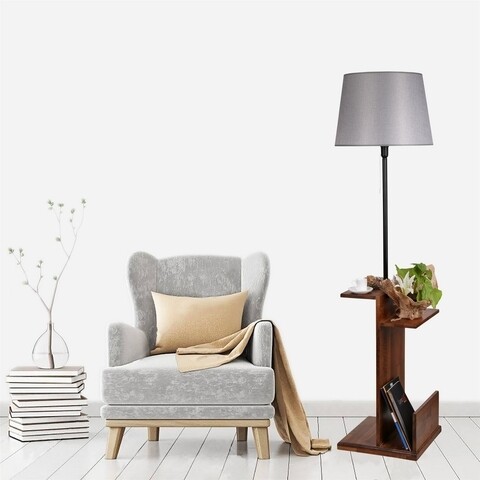 Candelabru All Design, handmade, 100x11x55 cm, Walnut Black Beige All Design