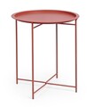 Masuta de cafea pentru gradina/terasa Austin, Bizzotto, pliabila, D46x52 cm, otel, invelis e-coating, finisaj mat, teracota