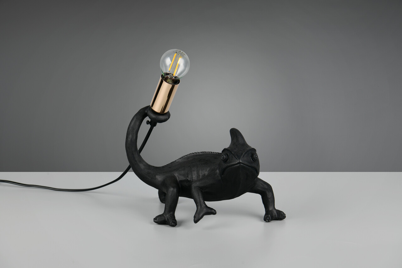 Lampa de masa Crawly, RL, 24.5x14x22 cm, 10W, 1x E14, polirasina, negru