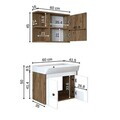 Set Dulap de Baie cu Chiuvetă și Oglindă (2 Piese), Hanah Home, 2864, PAL MELAMINAT, Pin Atlantic / Alb