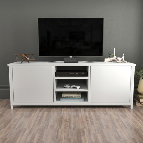 Comoda tv, retricy, otis, 140x35.3x50.8 cm, pal, alb