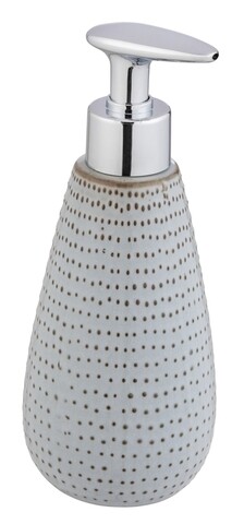Dozator sapun lichid, wenko, bellante, 350 ml, cermica, gri