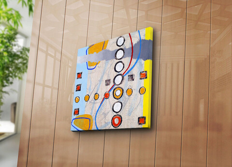 Tablou decorativ, 4545k-106, canvas, dimensiune: 45 x 45 cm, multicolor