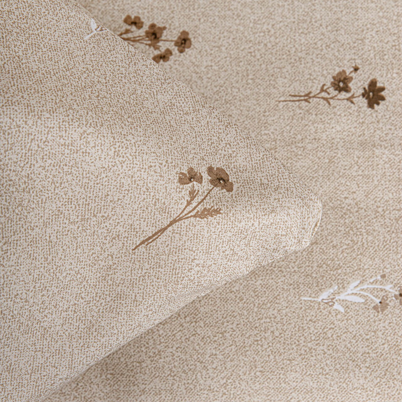 Lenjerie de pat pentru o persoana Rem, Homla, 140x200 cm, 2 piese, microfibra din poliester, bej — imaginea 3