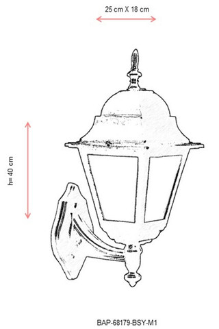 Lampa de exterior, Avonni, 685AVN1186, Plastic ABS, Alb/Negru