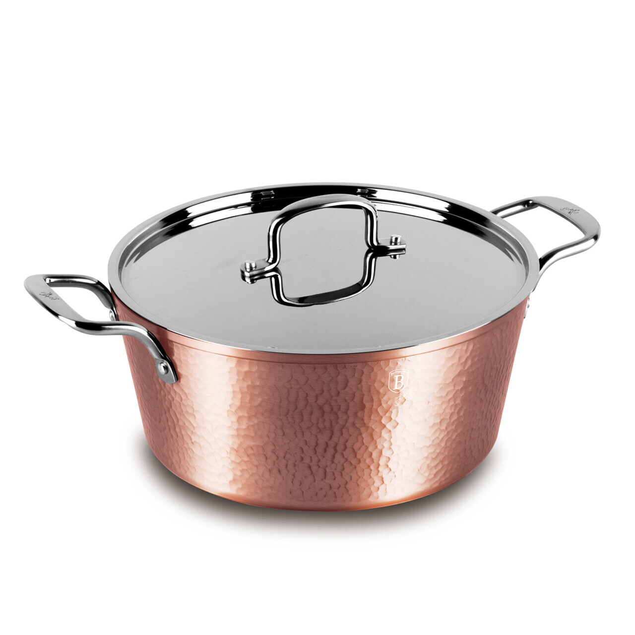 Oala cu capac Berlinger Haus, Hammered Copper, 28 cm, 6.1 L, aluminiu forjat, cupru - view 6